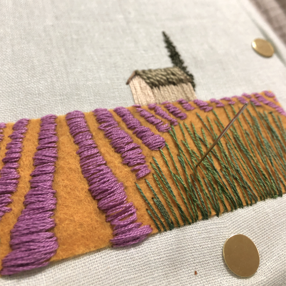Embroidered Lavender Field: Additional Project!