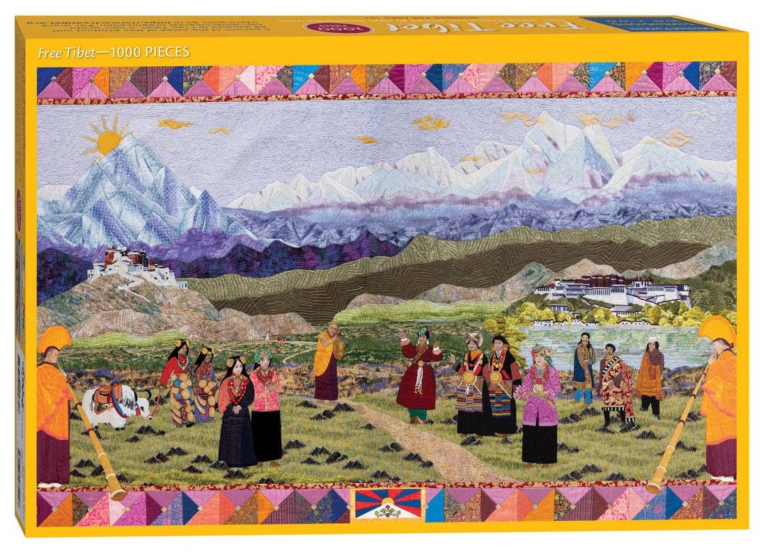 Award winning "Free Tibet" Quilt now Jigsaw Puzzle!