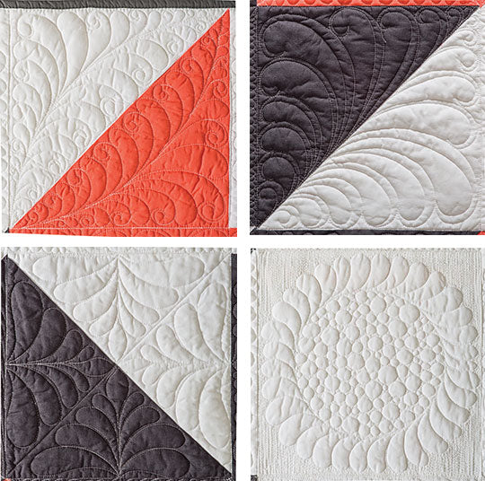How to Quilt Curly Feathers