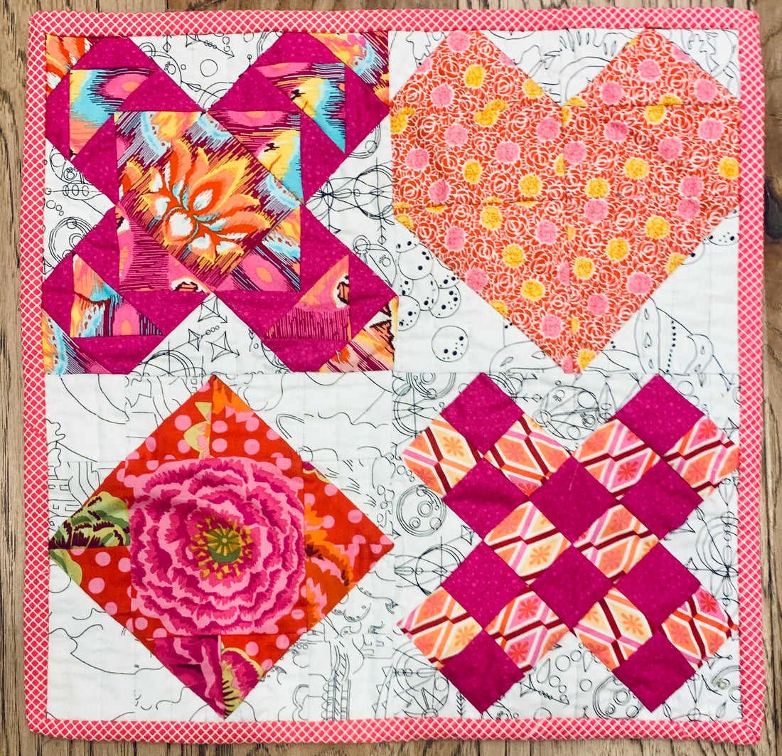 A Fun way to play with the Quilt Builder Card Deck this Valentine's Day!