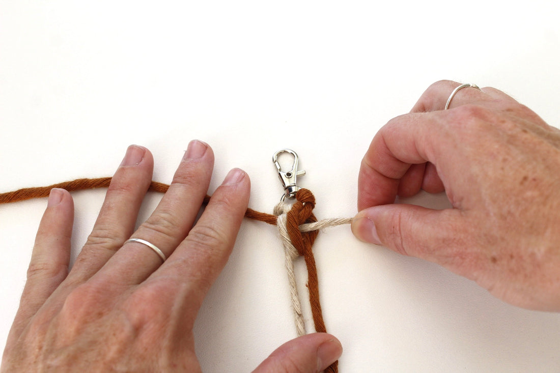 Macramé Infinity Key Chain