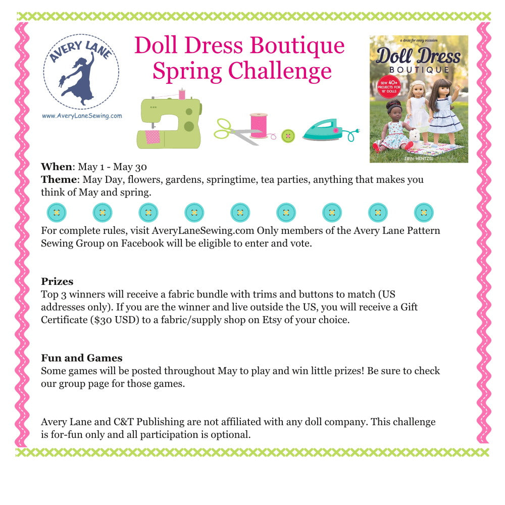 Play games and win prizes! Doll Dress Boutique May Challenge