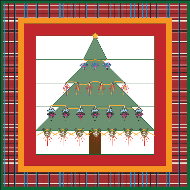 Free Festive Fancy Seam Christmas Tree!