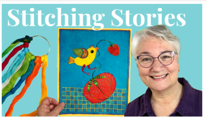 Free-form hand-embroidery with Laura Wasilowski