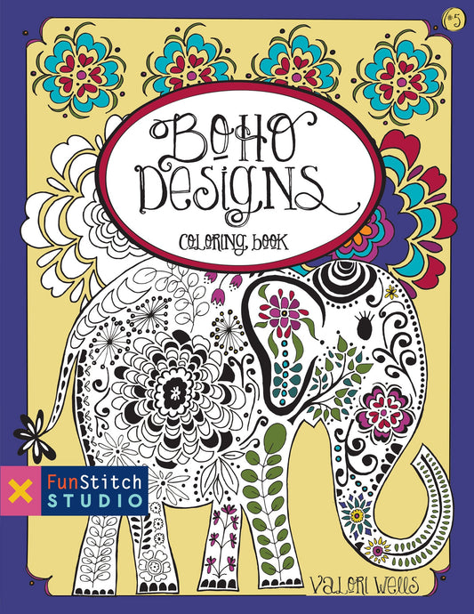 Boho Designs Coloring Digital Download