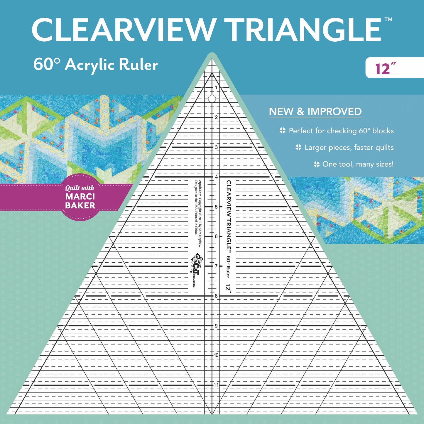 Clearview Triangle 60 Degree Acrylic Ruler