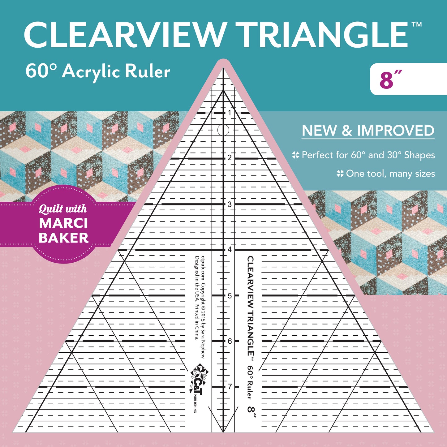 Clearview Triangle 60 Degree Acrylic Ruler
