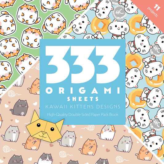 333 Origami Sheets Kawaii Kittens Designs