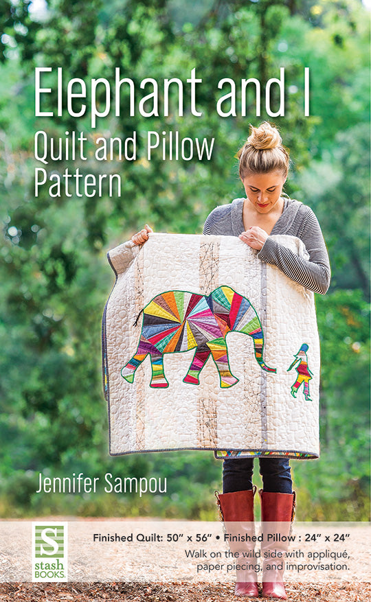 Elephant and I Quilt and Pillow Pattern Digital Download