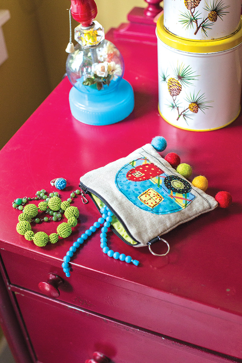 The Make 1-Weekend Gifts Digital Download from Stash Books features creative ideas inspired by colorful pom-pom pouches, green beaded bracelets, and vintage pinecone tins—perfect for handmade gifts or weekend crafting fun.