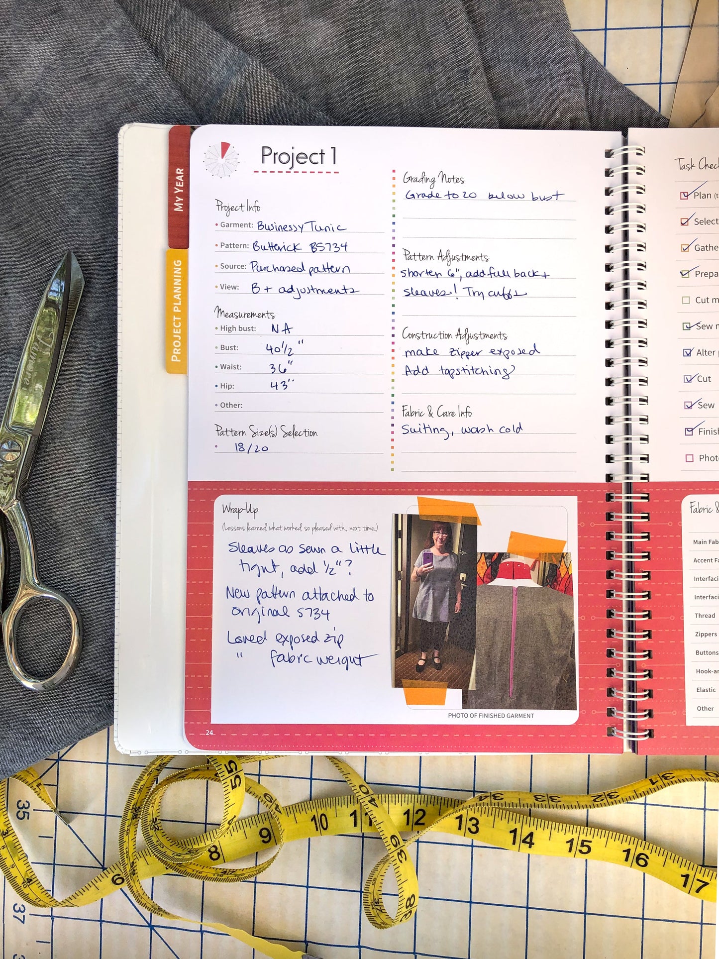 Garment Maker's Project Planner