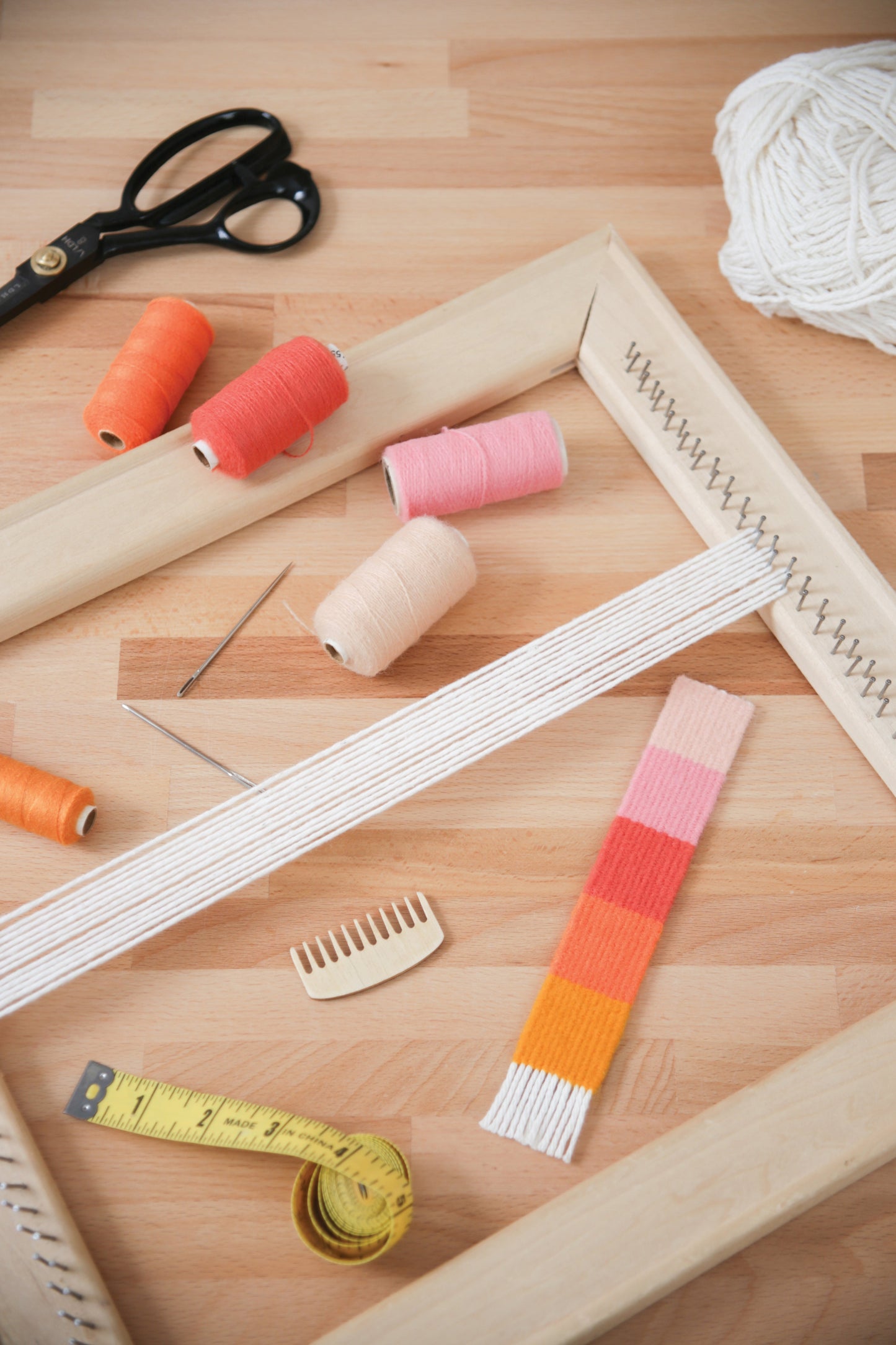 The Contemporary Weaving Digital Download by Stash Books offers essential tips and vibrant project ideas—perfect for beginners eager to explore weaving techniques using colorful yarns and simple tools.