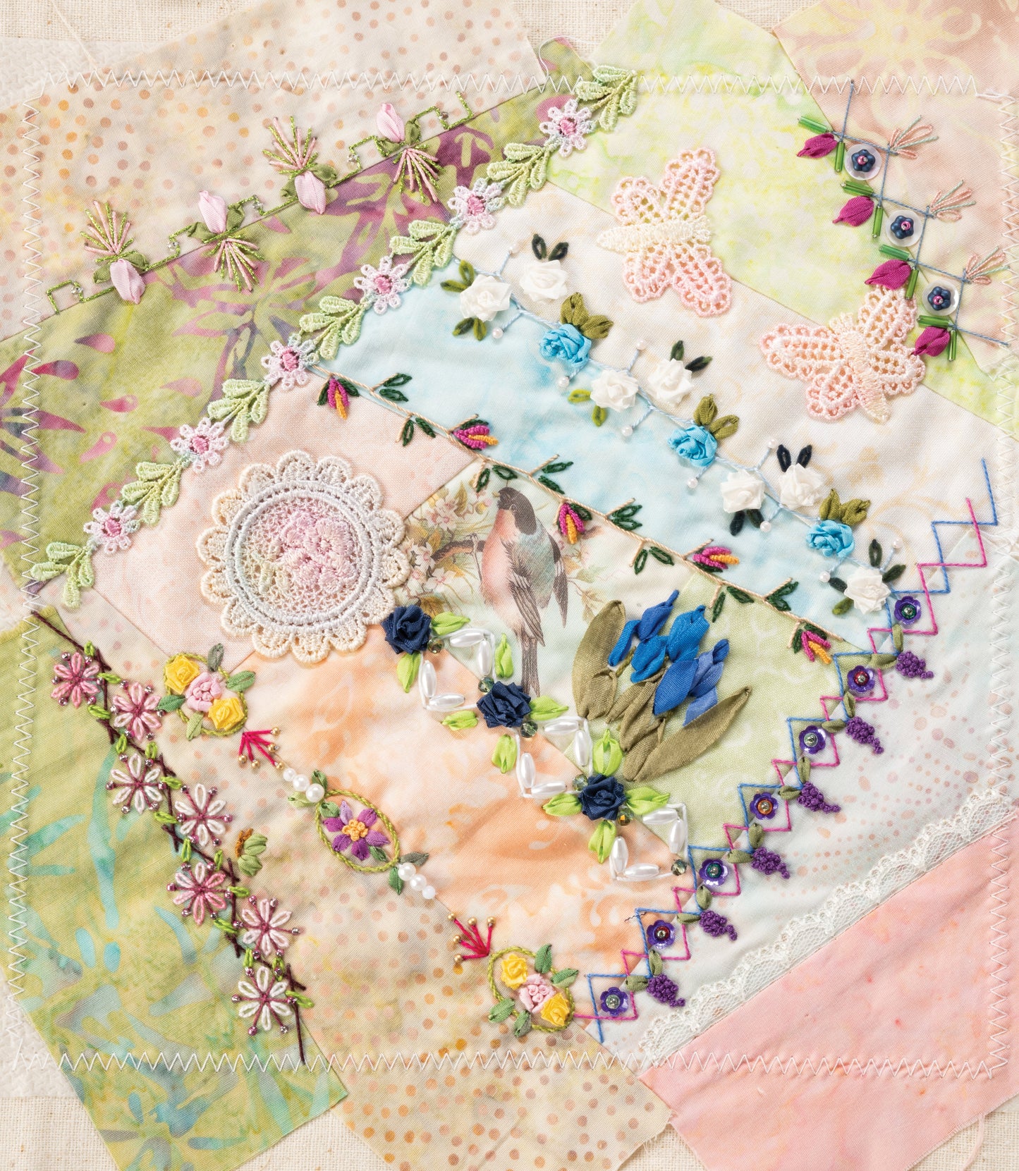 Add vibrant flair to your projects with "More Stunning Stitches for Crazy Quilts" by C&T Publishing—a digital download full of floral, butterfly, and bird embroidery ideas, textured threads, ribbons, and creative seams for stylish crazy quilts.
