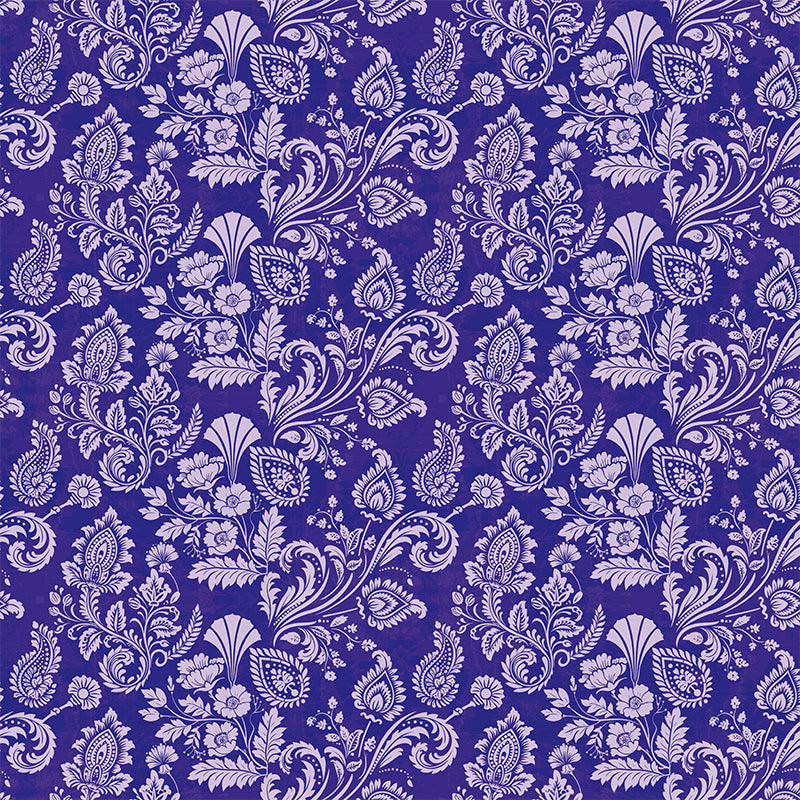 C&T Publishing’s 333 Origami Sheets Enchanting India Designs features intricate purple and lavender floral damask patterns, ideal for adding elegance to any origami book or craft project.