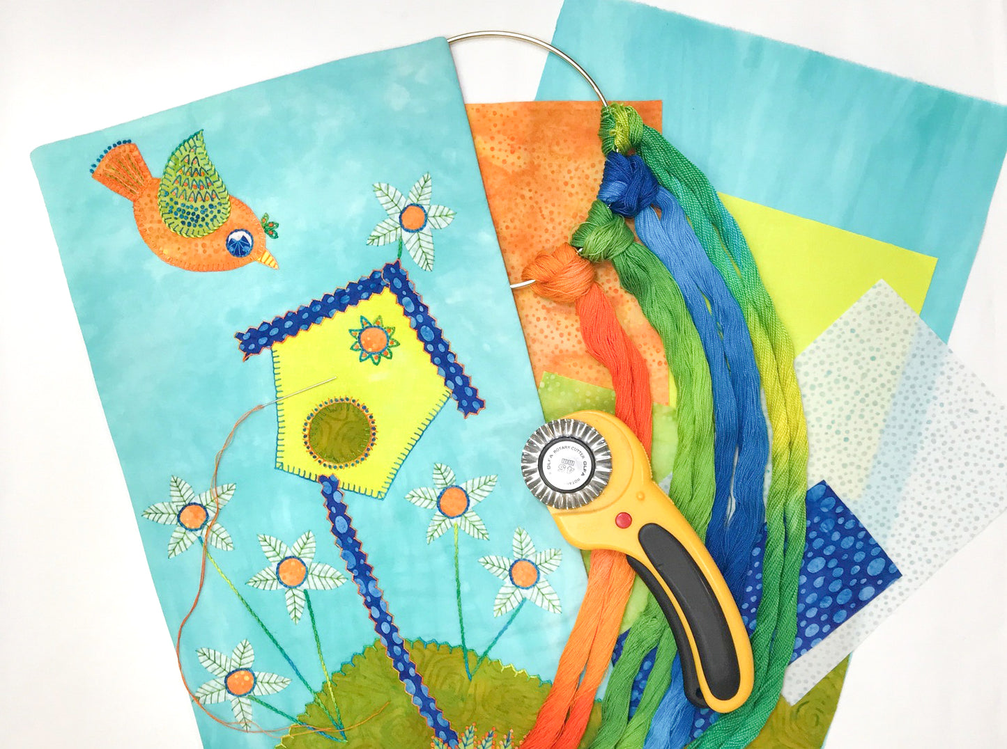 Fuse with Flair: Little Bird and Daisies with Stitch Library
