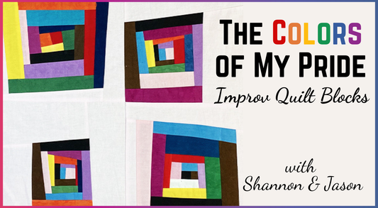 The Colors of My Pride Improv Quilt Blocks