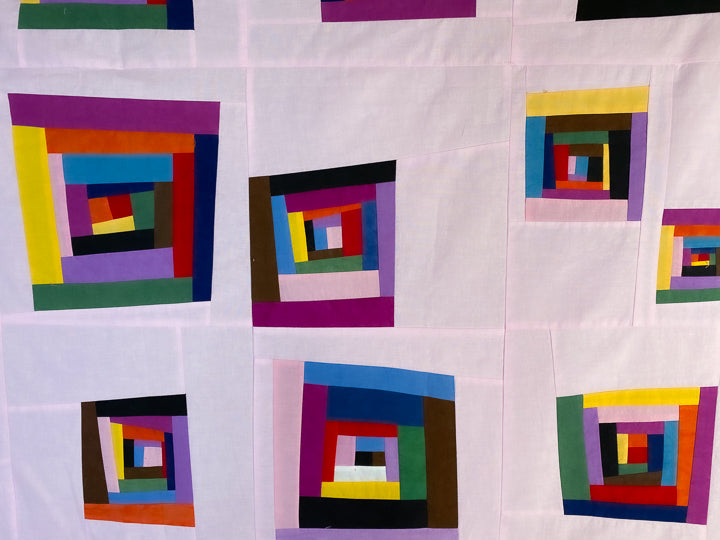The Colors of My Pride Improv Quilt Blocks