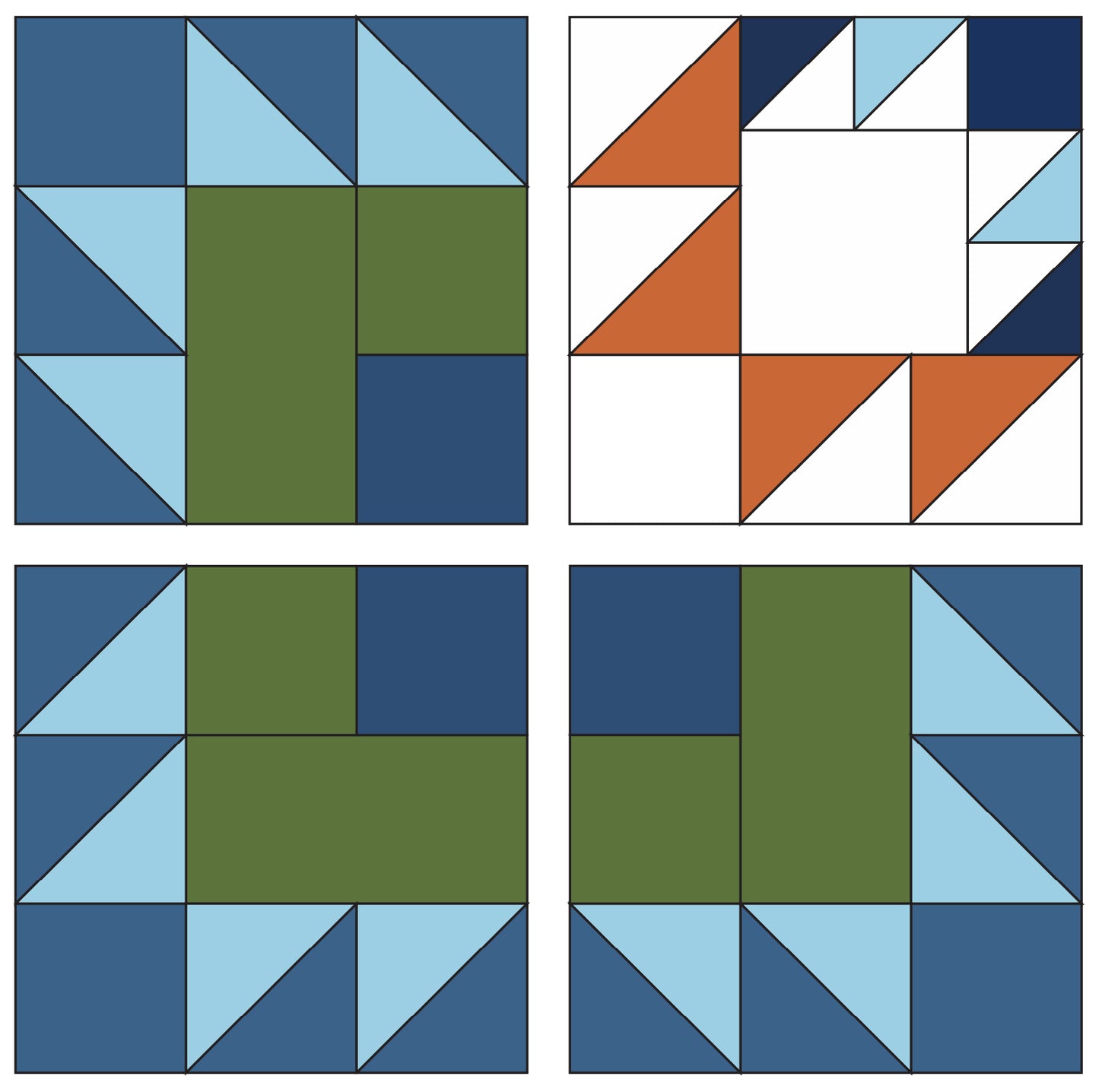 The Contemporary Bear Paw Quilt Block
