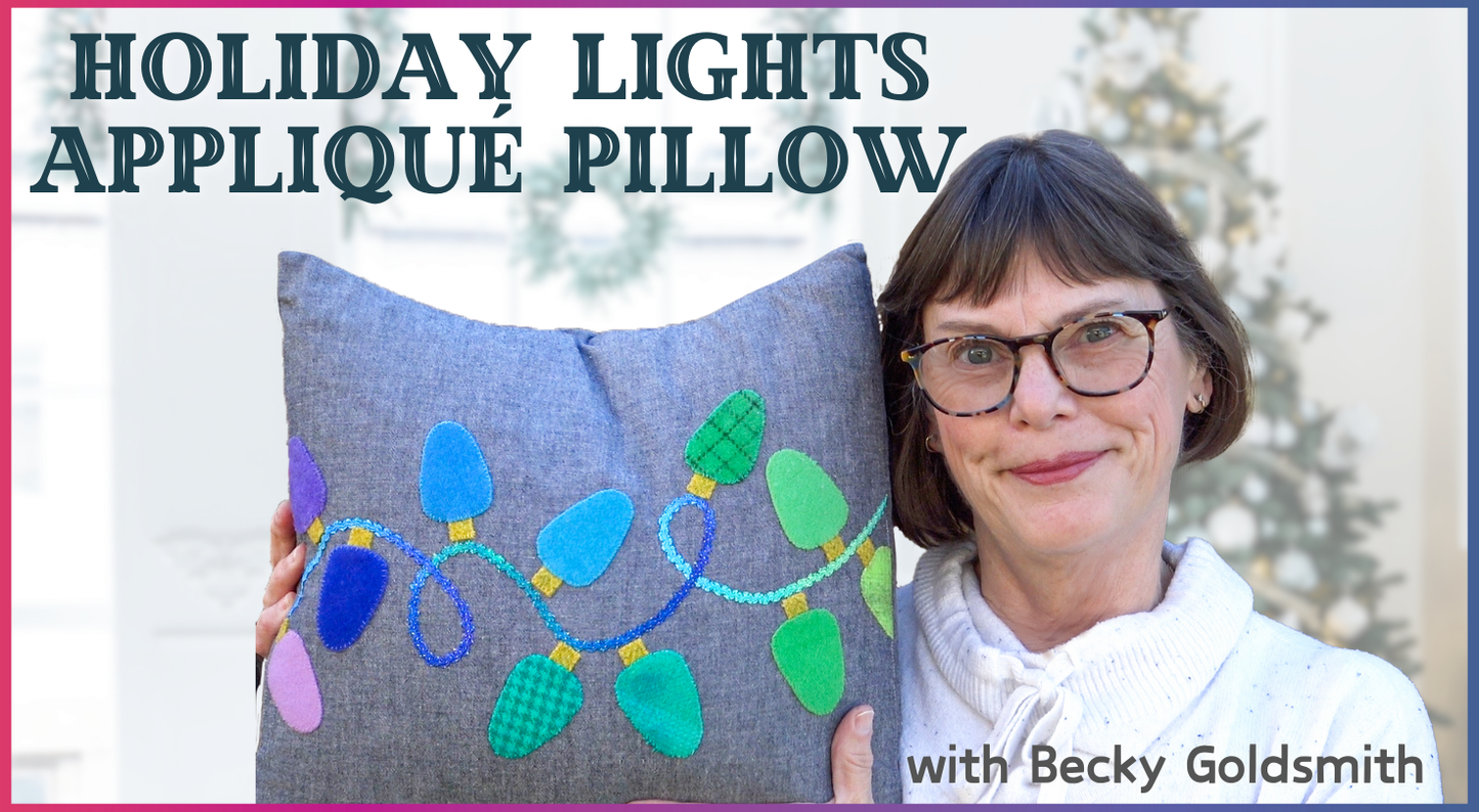 Holiday Lights Appliqué Pillow