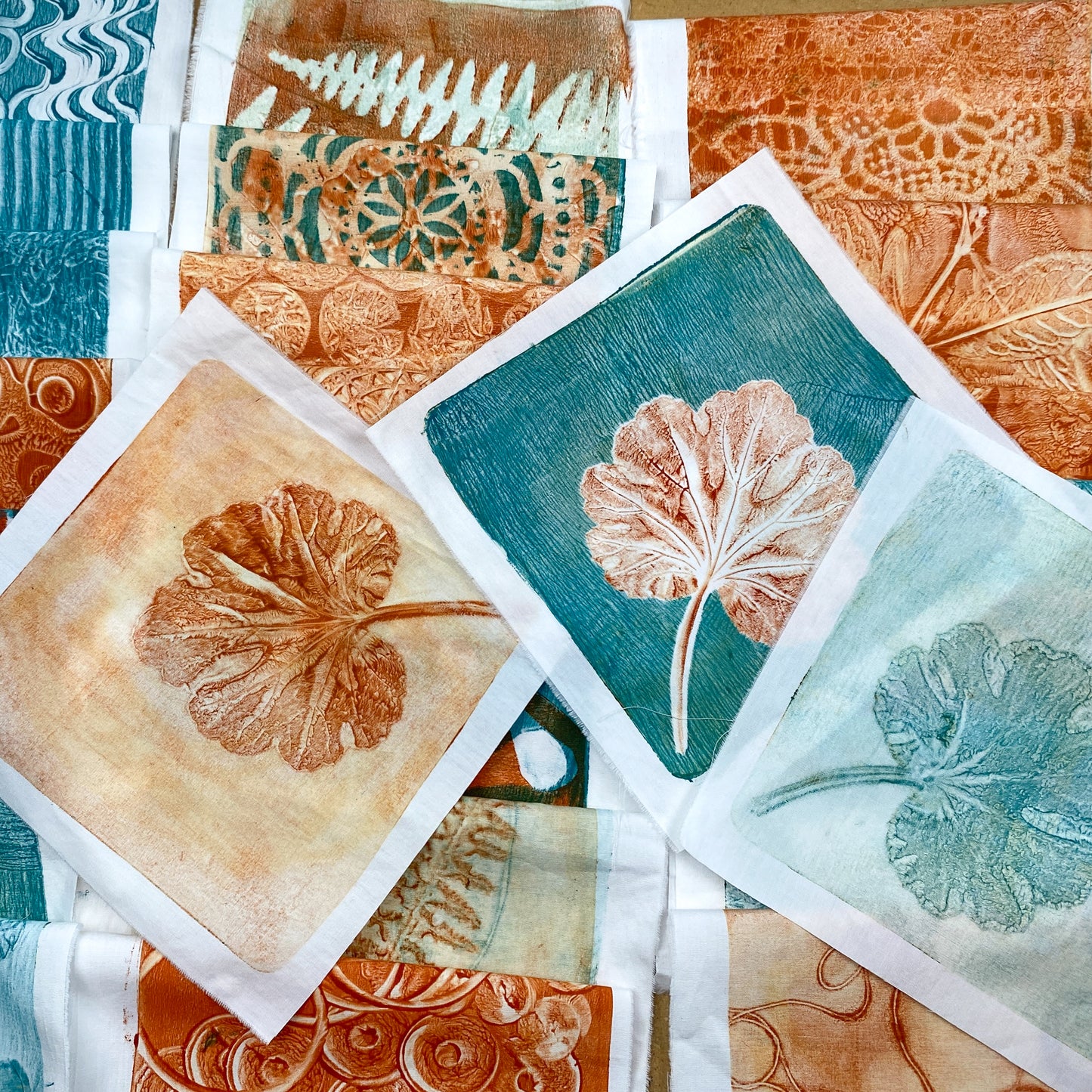 Gel Plate Printing on Fabric