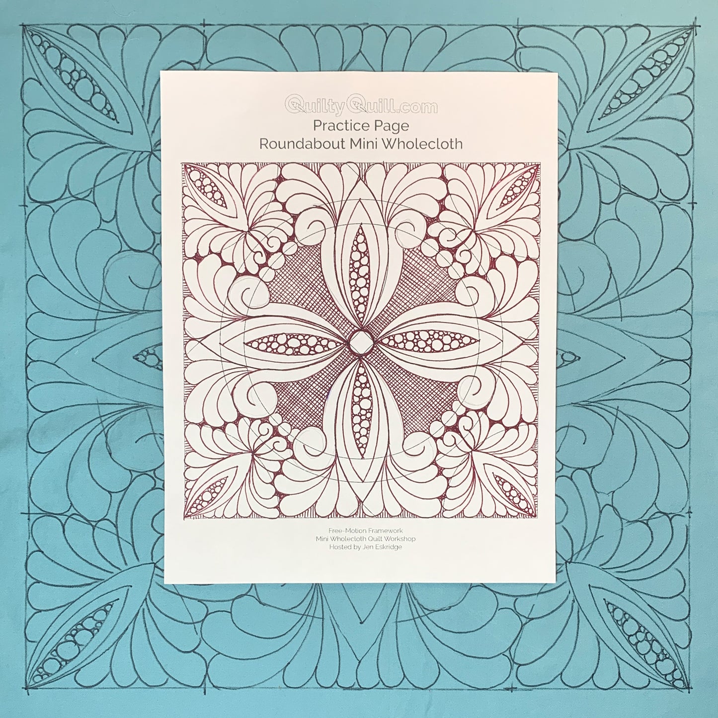 Free-Motion Roundabout: Stencil to Quilt Series