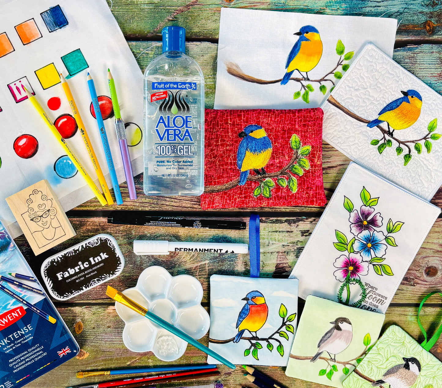 Watercolor Pencils on Fabric: A Textile Technique Course