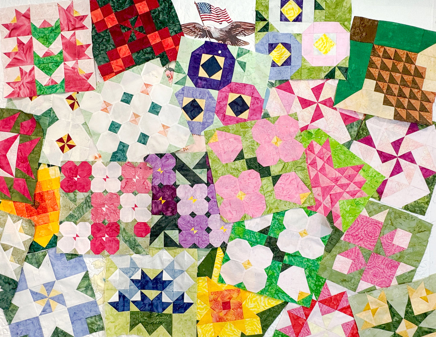 The Great American Flower Quilt: 50 State Patchwork Blooms
