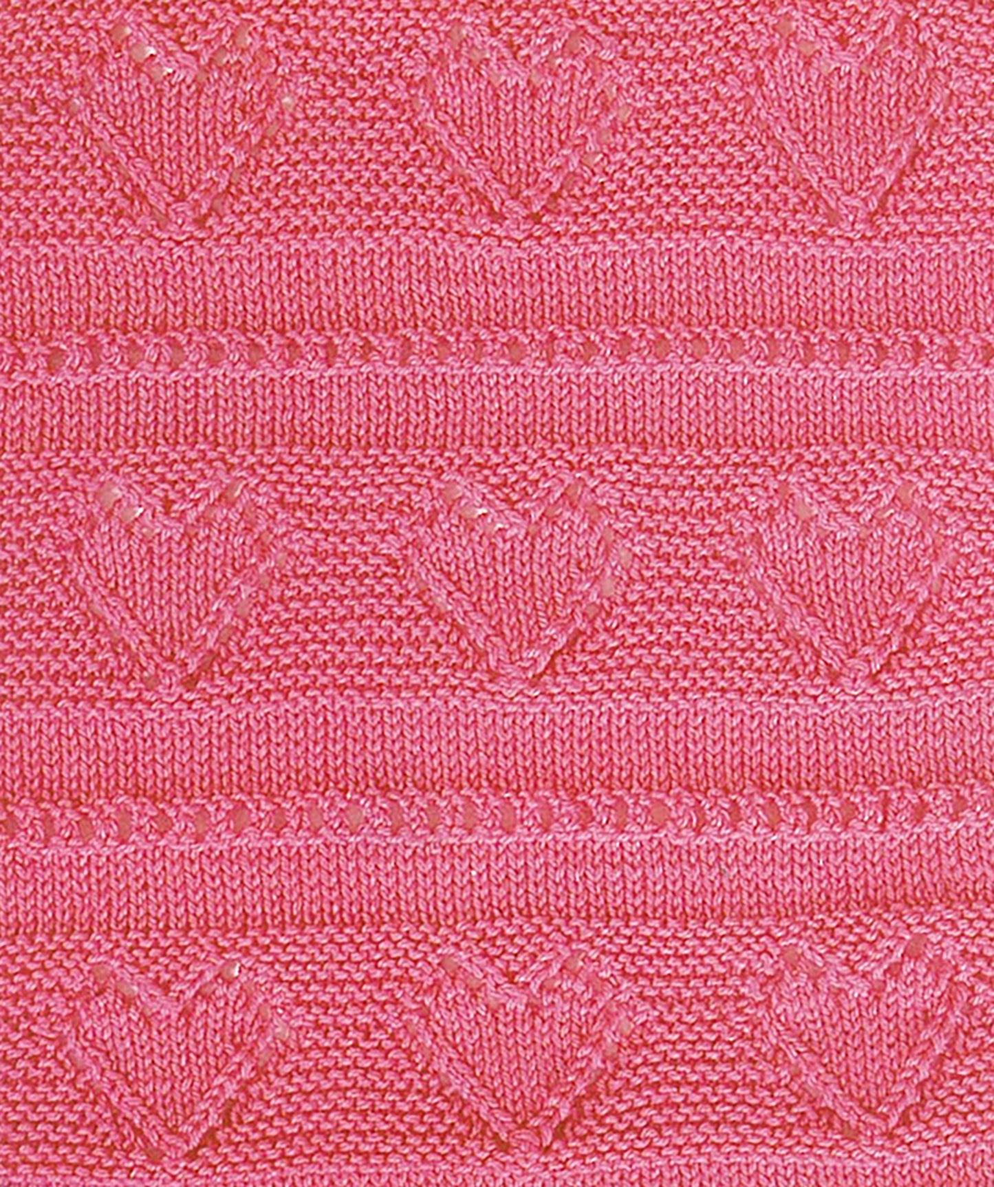 The “Lots of Love Knits for Kids” from Leisure Arts features pink textured knitting with raised heart patterns and decorative bands, perfect for cozy baby projects or children’s sweaters using worsted weight yarn.