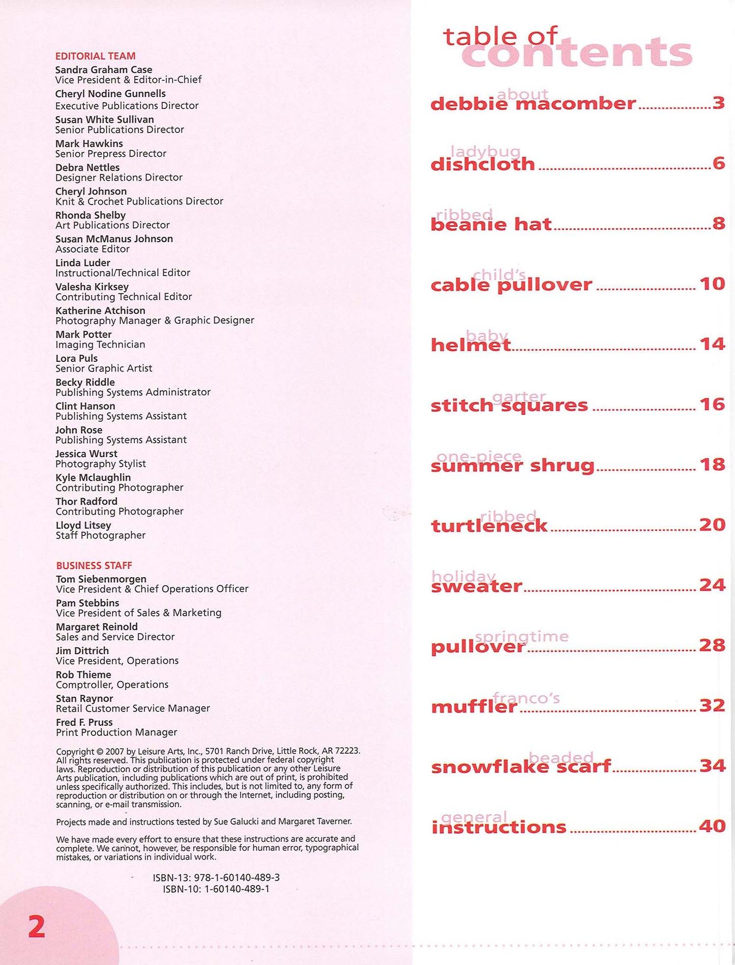 Knit Along with Debbie Macomber—Debbie's Favorites