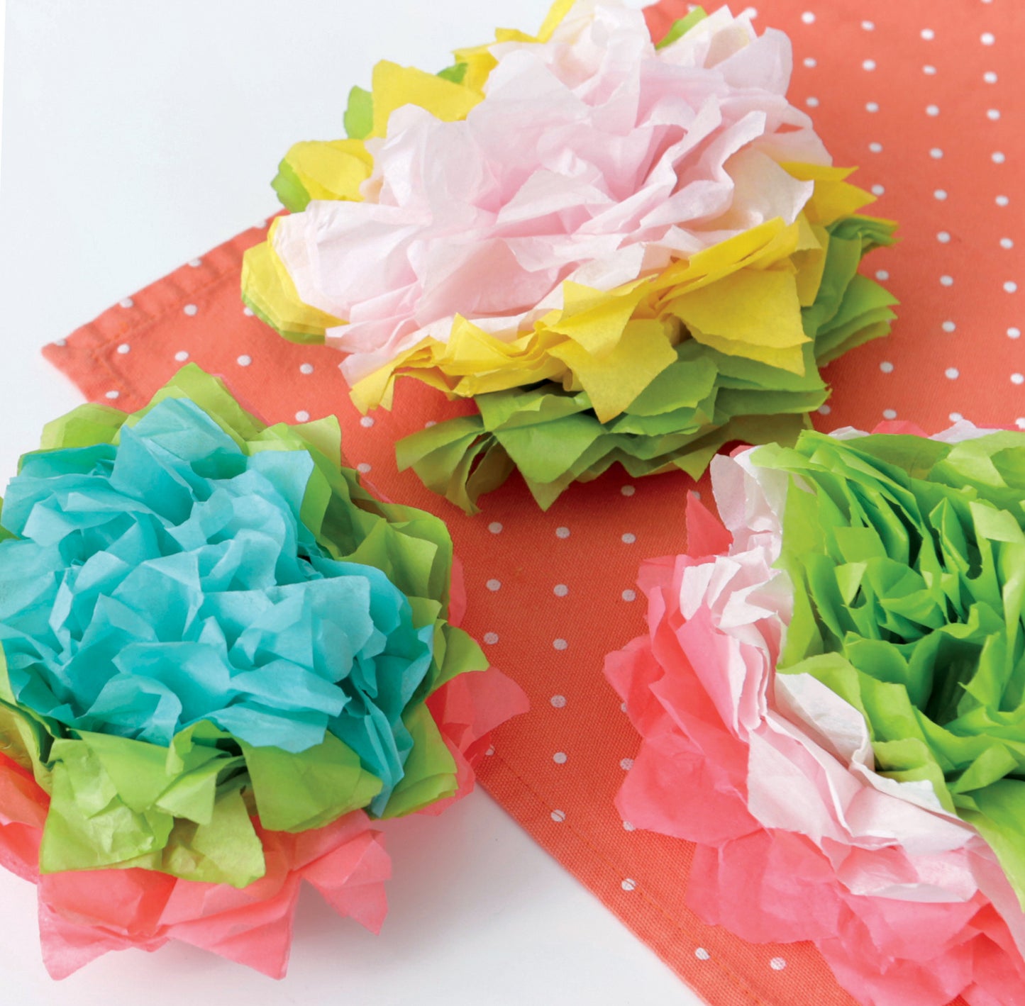 Create festive tissue paper flowers in vibrant shades with Leisure Arts’ “Paper Party—Easy-to-Make Projects for Parties, Celebrations & Even Home Decor”—ideal for gnome or llama party themes!.