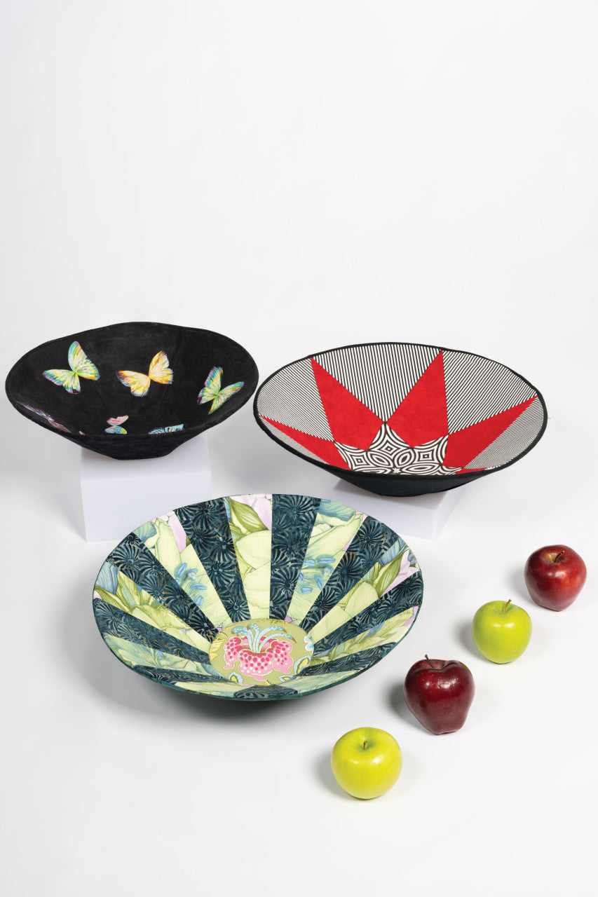 Round Fabric Art Bowls
