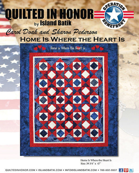 Carol Doak & Sharon Pederson's Home is Where the Heart is Quilted in Honor Benefit Digital Download