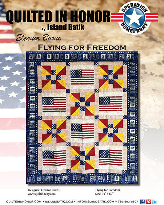 Eleanor Burns' Flying for Freedom Quilted in Honor Benefit Digital Download