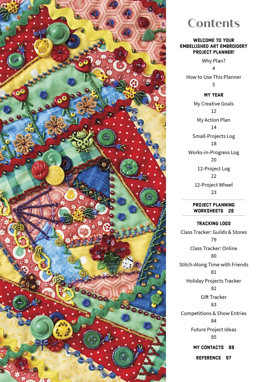 Embellished Art Embroidery Project Planner