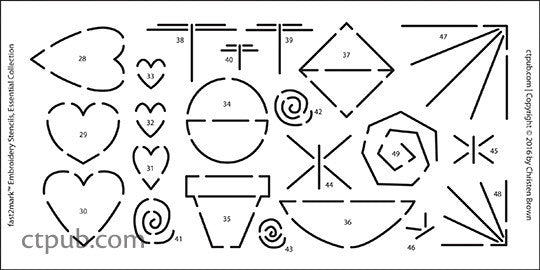 Embroidery Stencils Essential Collection