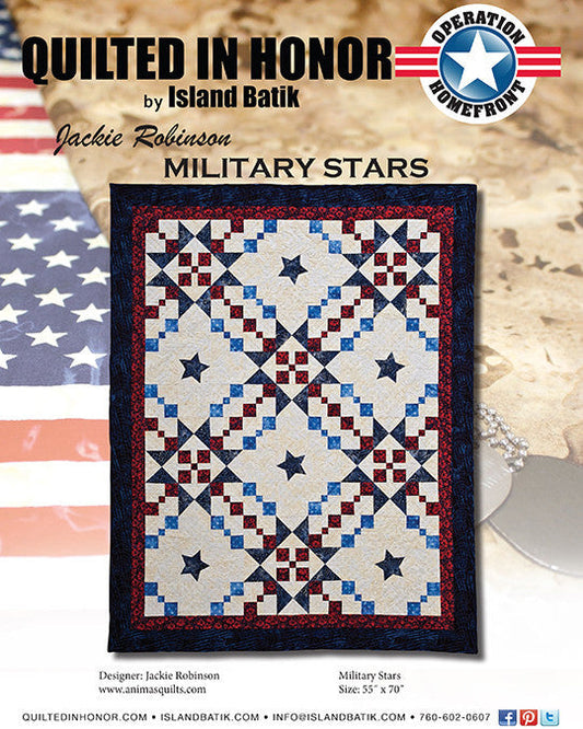 Jackie Robinson's Military Stars Quilted in Honor Benefit Digital Download