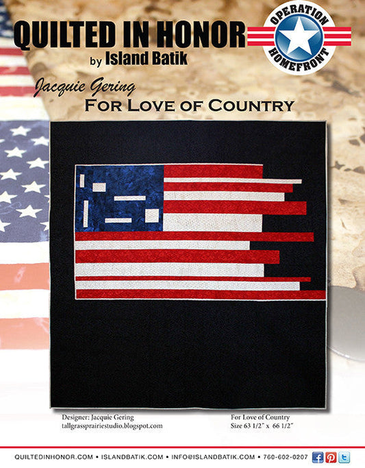 Jacquie Gering's For Love of Country Quilted in Honor Benefit Digital Download