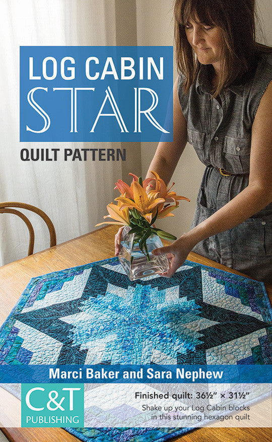 Log Cabin Star Quilt Digital Download