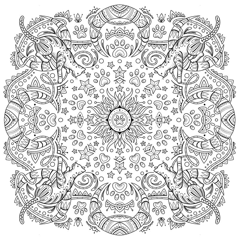 My Cat Mandala Coloring Book