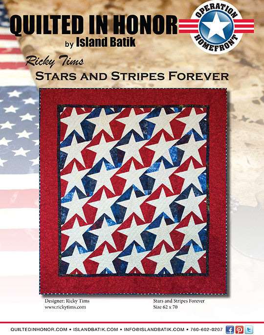 Ricky Tims' Stars and Stripes Forever Quilted in Honor Benefit Digital Download