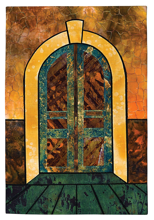 Free Project Download: Old Doorway Art Quilt