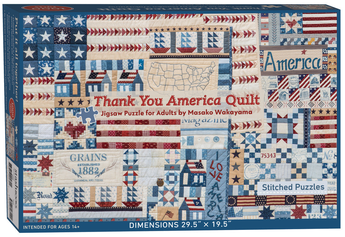 Thank You America Quilt Jigsaw Puzzle for Adults by Masako Wakayama