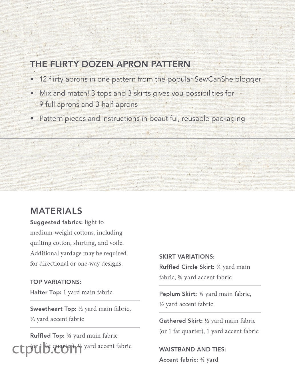 The Flirty Dozen Apron Pattern