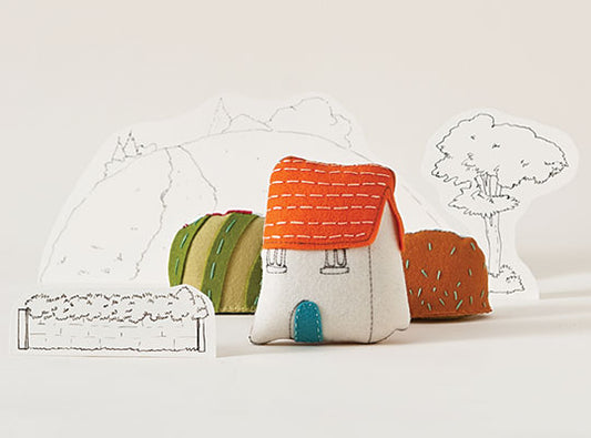 Sew a Cute Village from Felt!