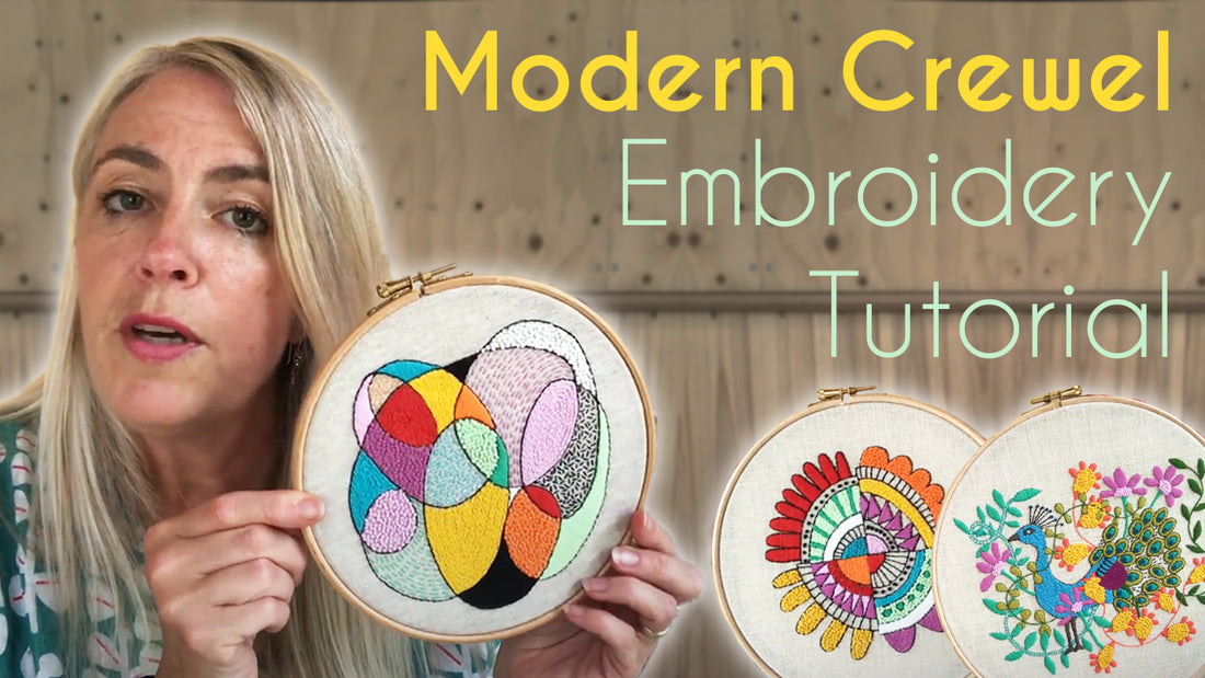Vintage Rose Crewel Stitch Tutorial