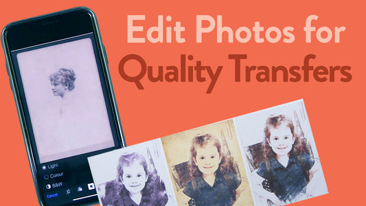 How to edit photos for photo transfer 