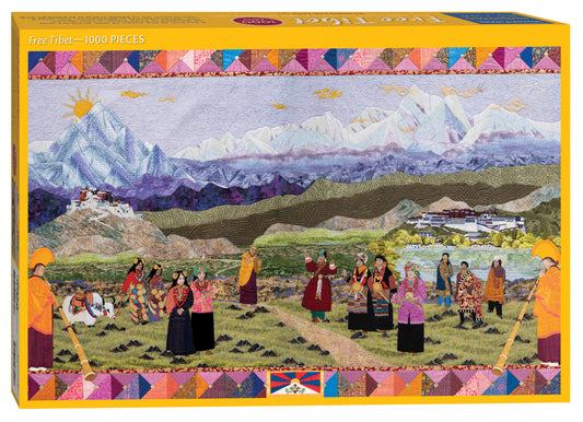 Award winning "Free Tibet" Quilt now Jigsaw Puzzle!