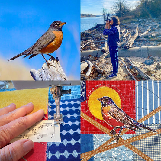 Fabric Collage Fun: Backyard Birds with Lisa Thorpe