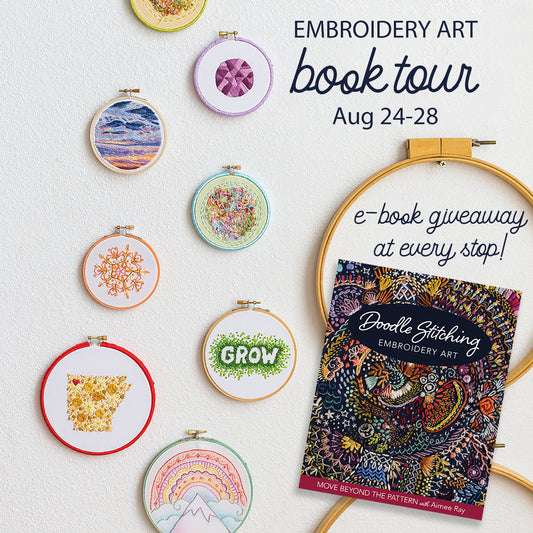 Follow along the Doodle Stitching Embroidery Art book tour!