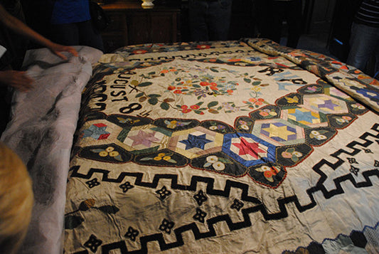 Author's Quilt on Display in Beatrix Potter's Home